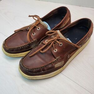 Sebago Bar Harbor Walnut Mens Boat Shoes Loafers Size 10.5